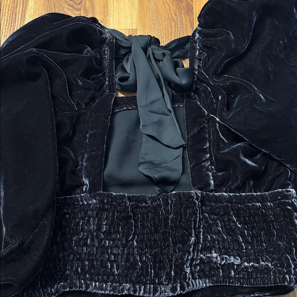 Free People Marie Velvet Open Back Top - Picture 3 of 6